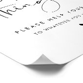 Wedding Bathroom Basket Sign Poster (Hoek)