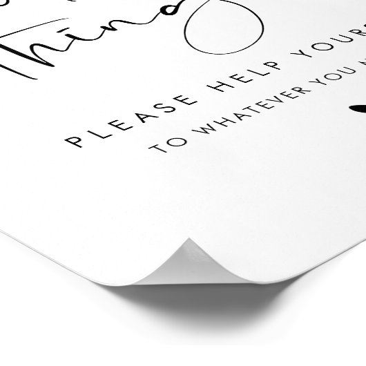 Wedding Bathroom Basket Sign Poster (Hoek)