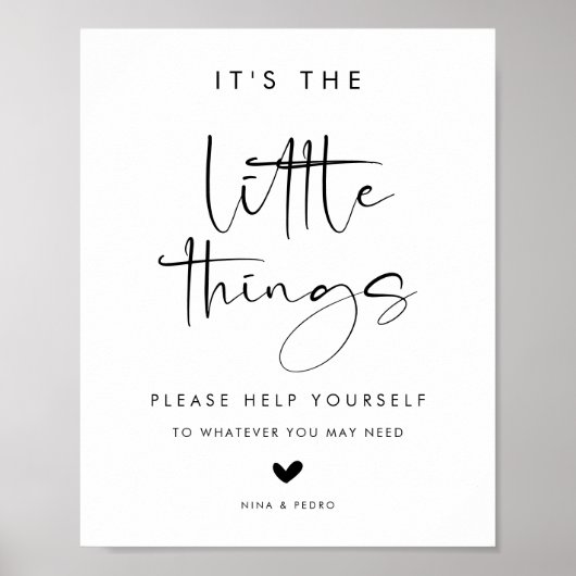 Wedding Bathroom Basket Sign Poster (Voorkant)