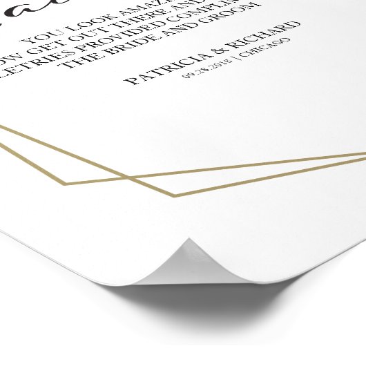 Wedding Bathroom gebarentaal Je ziet er geweldig u Poster (Hoek)