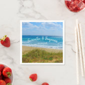 Wedding Beach Bruid en bruidegom Gepersonaliseerde Servet (Insitu)