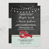 Wedding Beach Chalk Crawfish Boil Lobster Uitnodig Kaart (Voorkant / Achterkant)