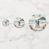 Wedding Beach Couple Confetti (Voorkanten)