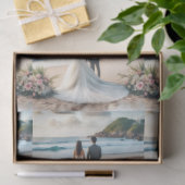 Wedding Beach Couple Tissuepapier (Geschenk)