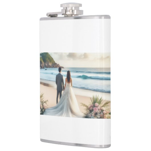 Wedding Beach Couples Heupfles (Links)