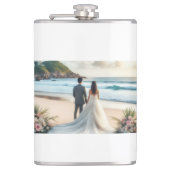 Wedding Beach Couples Heupfles (Voorkant)