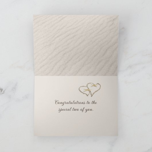 Wedding Beach-harten in zand Kaart (Binnen)