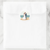 Wedding Beach Kiss Sticker (Tas)