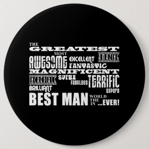 Wedding Bedankt Beste mannen: Beste man Ronde Button 6,0 Cm