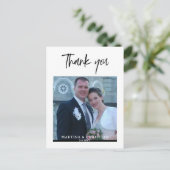 Wedding Bedankt Foto Briefkaart (Staand voorkant)