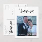 Wedding Bedankt Foto Briefkaart (Voorkant / Achterkant)
