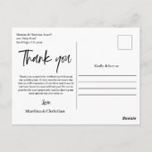 Wedding Bedankt Foto Briefkaart (Achterkant)