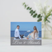 Wedding Bedankt Foto Briefkaart (Staand voorkant)