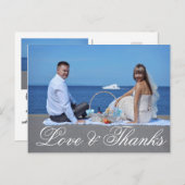 Wedding Bedankt Foto Briefkaart (Voorkant / Achterkant)