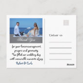 Wedding Bedankt Foto Briefkaart (Achterkant)
