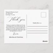 Wedding Bedankt Foto Briefkaart (Achterkant)