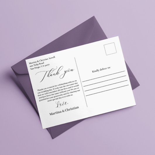 Wedding Bedankt Foto Briefkaart