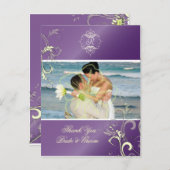 Wedding Bedankt Foto briefkaarten. Briefkaart (Voorkant / Achterkant)