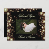 Wedding Bedankt Foto briefkaarten. Briefkaart (Voorkant / Achterkant)