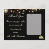 Wedding Bedankt Foto briefkaarten. Briefkaart (Achterkant)