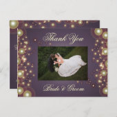 Wedding Bedankt Foto briefkaarten. Briefkaart (Voorkant / Achterkant)