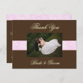 Wedding Bedankt Foto briefkaarten. Briefkaart (Voorkant / Achterkant)