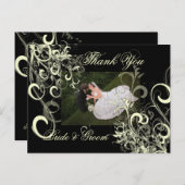 Wedding Bedankt Foto briefkaarten. Briefkaart (Voorkant / Achterkant)