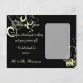 Wedding Bedankt Foto briefkaarten. Briefkaart (Achterkant)