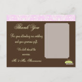 Wedding Bedankt Foto briefkaarten. Briefkaart (Achterkant)