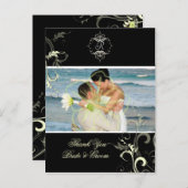 Wedding Bedankt Foto briefkaarten. Briefkaart (Voorkant / Achterkant)