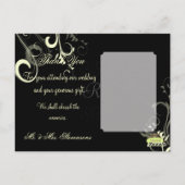 Wedding Bedankt Foto briefkaarten. Briefkaart (Achterkant)