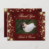 Wedding Bedankt Foto briefkaarten. Briefkaart (Voorkant / Achterkant)