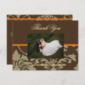 Wedding Bedankt Foto briefkaarten. Briefkaart (Voorkant / Achterkant)