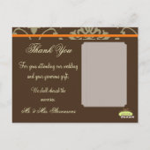 Wedding Bedankt Foto briefkaarten. Briefkaart (Achterkant)