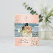 Wedding Bedankt Foto briefkaarten. Briefkaart (Staand voorkant)