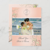 Wedding Bedankt Foto briefkaarten. Briefkaart (Voorkant / Achterkant)