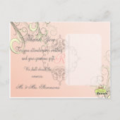 Wedding Bedankt Foto briefkaarten. Briefkaart (Achterkant)