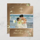 Wedding Bedankt Foto briefkaarten. Briefkaart (Voorkant / Achterkant)