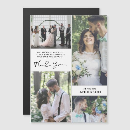 Wedding Bedankt Foto Collage (Voorkant / Achterkant)