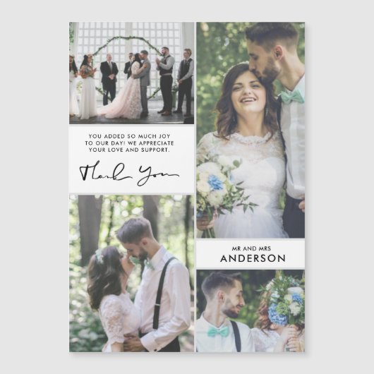 Wedding Bedankt Foto Collage (Voorkant)