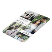 Wedding Bedankt Foto Collage Magneet (Linkerzijde)