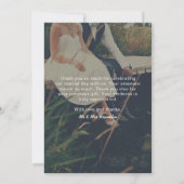 Wedding Bedankt Foto met Typografie Kaart (Achterkant)