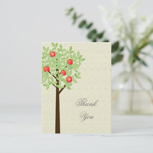 Wedding bedankt je briefkaart. Lente en zomer. Briefkaart (Staand voorkant)