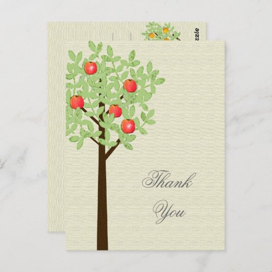 Wedding bedankt je briefkaart. Lente en zomer. Briefkaart (Voorkant / Achterkant)