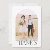 WEDDING BEDANKT koppelen foto minimalistisch moder Kaart (Voorkant)