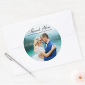 Wedding Bedankt Moderne foto Sticker BT R (Envelop)