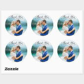 Wedding Bedankt Moderne foto Sticker BT R (Vel)