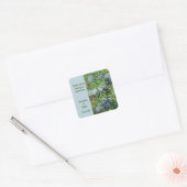 Wedding Bedankt Rustic Pine Guest Apprecie Vierkante Sticker (Envelop)