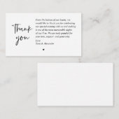 Wedding Bedankt voor je aanwezigheid, modern minim Informatiekaartje (Voorkant / Achterkant)