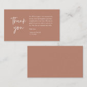 Wedding Bedankt voor je aanwezigheid, modern minim Informatiekaartje (Voorkant / Achterkant)